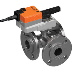 Belimo 3-Way Characterized Valve DN32 Flange Kvs16 24VAC/DC 90s 2-10V 10Nm IP54 Terminal Protection R7032R16-B3/NR24A-SR-TP