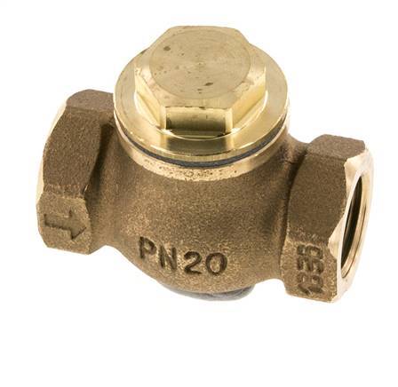 G 1/2'' Red Brass Lift Check Valve 20 bar (290 psi) Heavy Duty