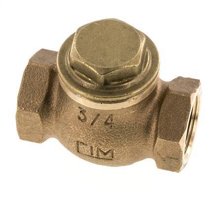 G 3/4'' Red Brass Lift Check Valve 20 bar (290 psi) Heavy Duty
