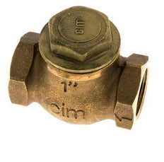 G 1'' Red Brass Lift Check Valve 20 bar (290 psi) Heavy Duty