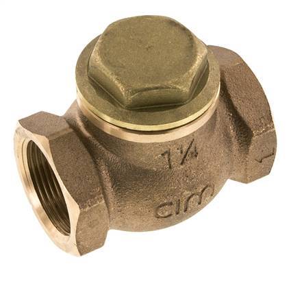 G 1-1/4'' Red Brass Lift Check Valve 20 bar (290 psi) Heavy Duty
