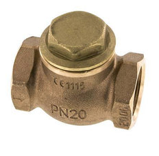 G 1-1/4'' Red Brass Lift Check Valve 20 bar (290 psi) Heavy Duty