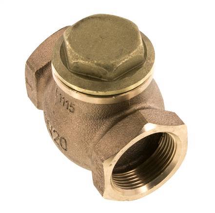G 1-1/4'' Red Brass Lift Check Valve 20 bar (290 psi) Heavy Duty