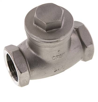 G 1'' Stainless Steel Swing Check Valve 16 bar (232 psi) Metal Seal