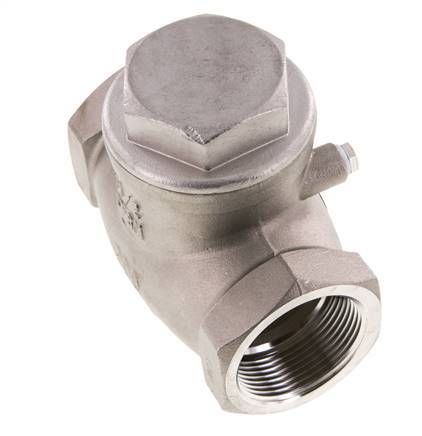 G 1-1/2'' Stainless Steel Swing Check Valve 16 bar (232 psi) Metal Seal