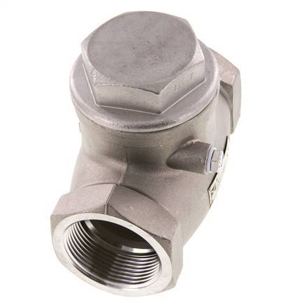 G 2'' Stainless Steel Swing Check Valve 16 bar (232 psi) Metal Seal