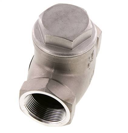 G 1-1/2'' Stainless Steel Swing Check Valve 16 bar (232 psi) Metal Seal