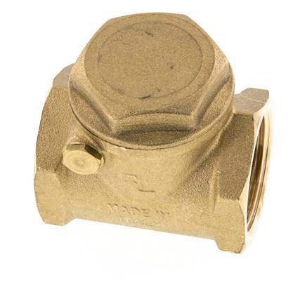 G 1-1/4'' Brass Swing Check Valve 10 bar (145 psi) Metal Seal