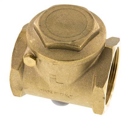 G 2'' Brass Swing Check Valve 10 bar (145 psi) Metal Seal