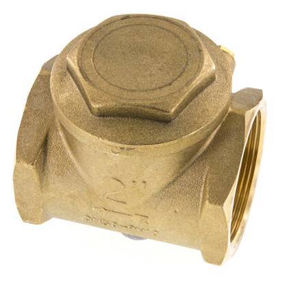 G 2'' Brass Swing Check Valve 10 bar (145 psi) Metal Seal