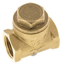 G 1/2'' Brass Swing Check Valve 12 bar (174 psi) NBR Soft Seal