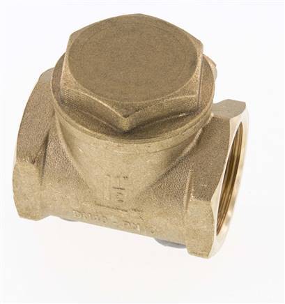 G 1-1/2'' Brass Swing Check Valve 10 bar (145 psi) NBR Soft Seal