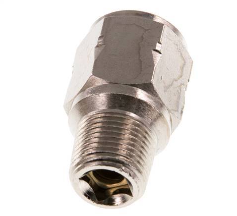 R/Rp 3/8'' M/F Mini Check Valve Nickel-Plated Brass 10 bar (145 psi) NBR With Spring
