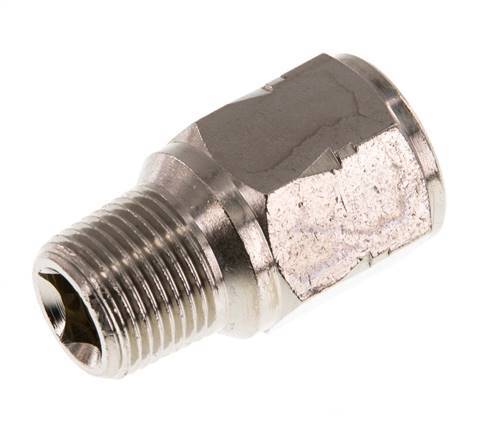 R/Rp 3/8'' M/F Mini Check Valve Nickel-Plated Brass 10 bar (145 psi) NBR With Spring