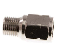 R/Rp 1/4'' M/F Mini Check Valve Nickel-Plated Brass 10 bar (145 psi) FKM With Spring