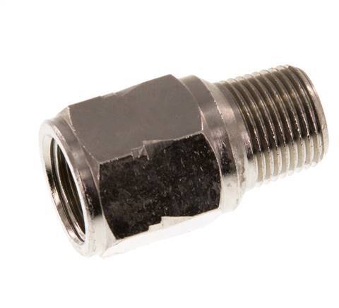 R/Rp 3/8'' M/F Mini Check Valve Nickel-Plated Brass 10 bar (145 psi) FKM With Spring
