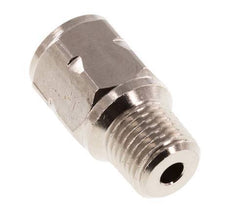 R/Rp 1/4'' M/F Mini Check Valve Nickel-Plated Brass 10 bar (145 psi) FKM No Spring