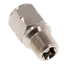 R/Rp 3/8'' M/F Mini Check Valve Nickel-Plated Brass 10 bar (145 psi) FKM No Spring