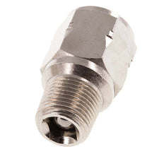 R/Rp 3/8'' M/F Mini Check Valve Nickel-Plated Brass 10 bar (145 psi) FKM No Spring