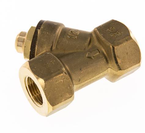 Rp 3/8'' Brass Y Check Valve 10 bar (145 psi) FKM
