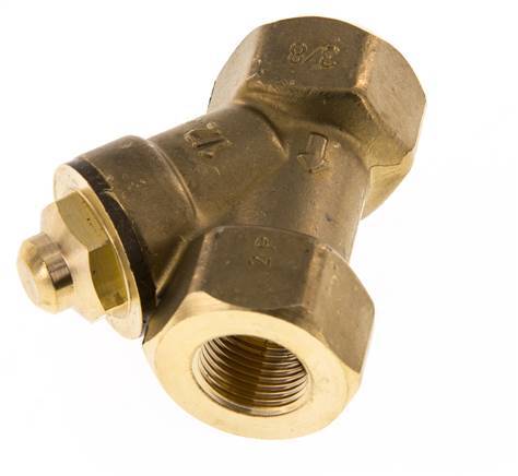 Rp 3/8'' Brass Y Check Valve 10 bar (145 psi) FKM