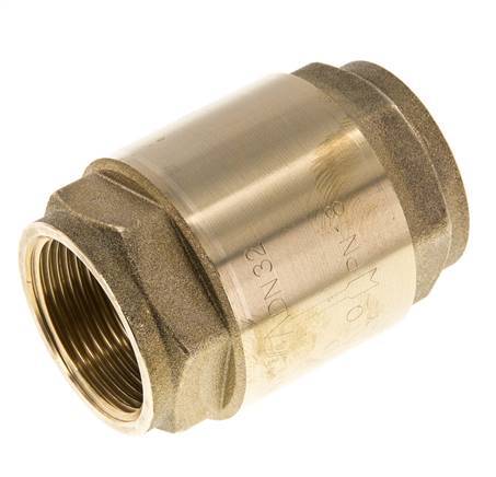 G 1-1/4'' Brass Check Valve For Vacuum -0.95..18 bar (-13.7..261 psi)