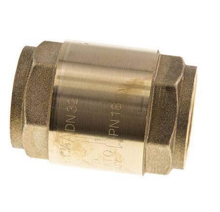 G 1-1/4'' Brass Check Valve For Vacuum -0.95..18 bar (-13.7..261 psi)
