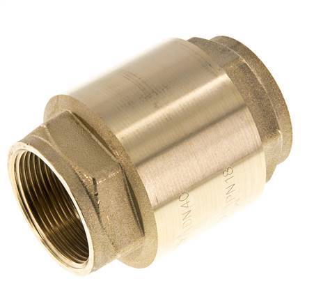 G 1-1/2'' Brass Check Valve For Vacuum -0.95..18 bar (-13.7..261 psi)