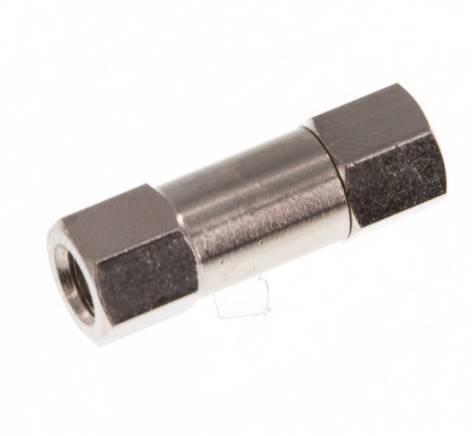 M5 Nickel-Plated Brass Check Valve 10 bar (145 psi) NBR