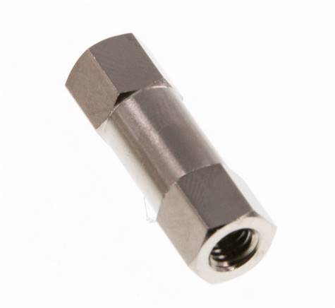 M5 Nickel-Plated Brass Check Valve 10 bar (145 psi) NBR