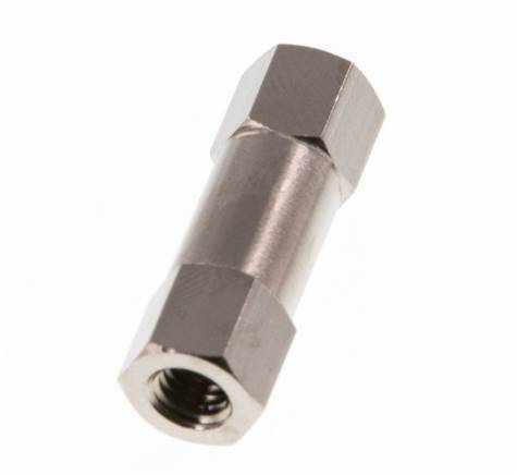 M5 Nickel-Plated Brass Check Valve 10 bar (145 psi) NBR
