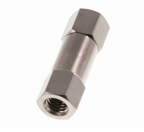 M5 Nickel-Plated Brass Check Valve 10 bar (145 psi) NBR