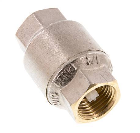 G 1/2'' Nickel-Plated Brass Check Valve 20 bar (290 psi) NBR