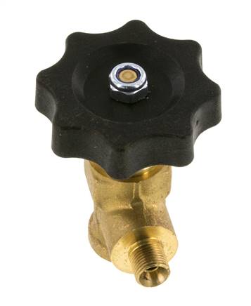G 1/8'' Brass Right Angle Ball Valve 40 bar with Handwheel