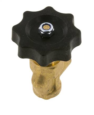 G 1/8'' Brass Right Angle Ball Valve 40 bar with Handwheel