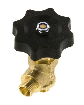 G 1/4'' Brass Right Angle Ball Valve 40 bar with Handwheel
