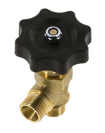 G 3/8'' Brass Right Angle Ball Valve 40 bar with Handwheel