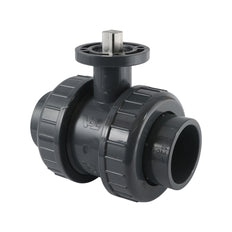 50mm 2-Way PVC Ball Valve ISO-Top Socket - 614 - VDL