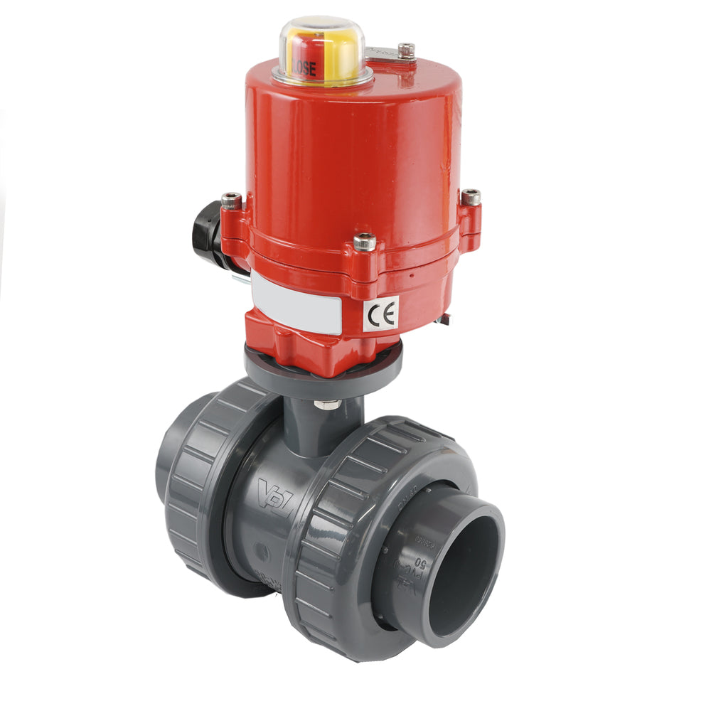 50mm 120V AC VDL 2-way PVC Electrical ball valve