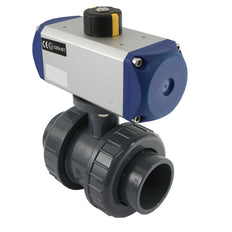 32mm 2-Way PVC Pneumatic Ball Valve Double Acting - VDL