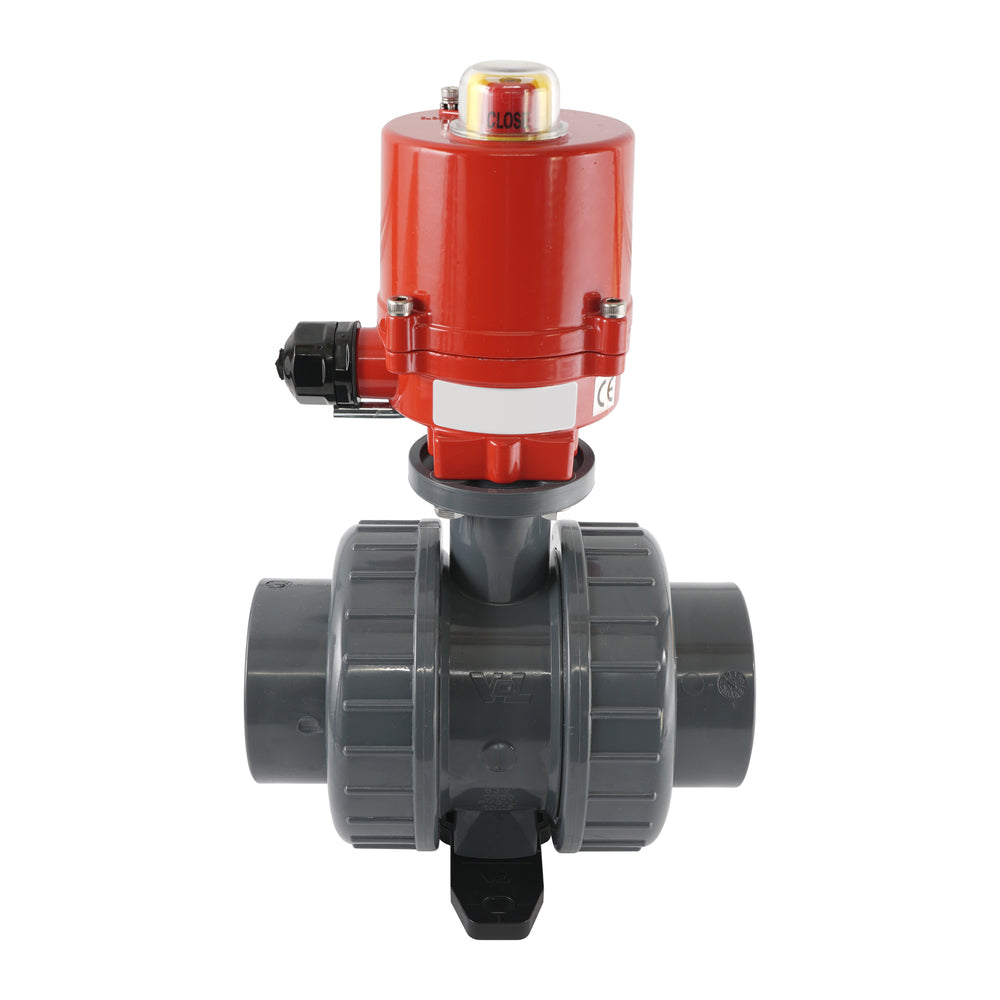 63mm 230V AC VDL 2-way PVC Electrical ball valve