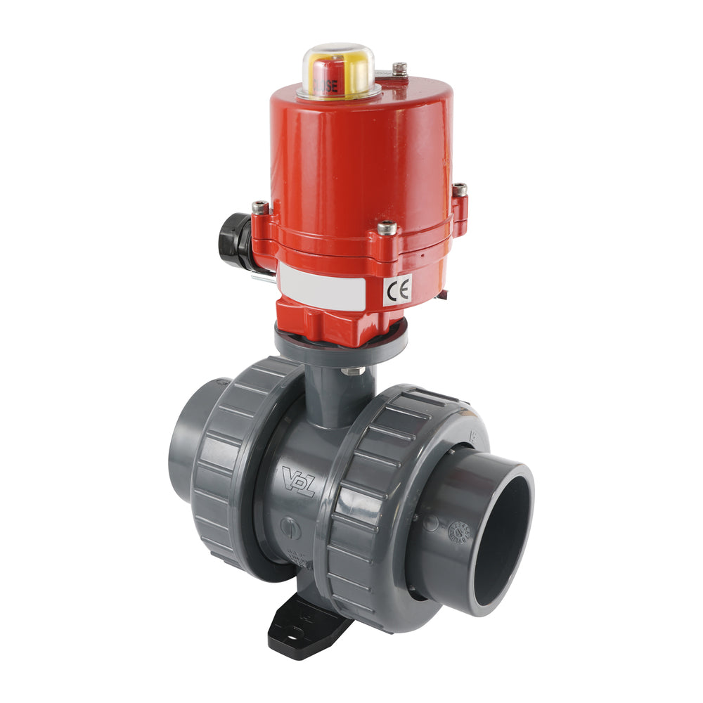 63mm 230V AC VDL 2-way PVC Electrical ball valve