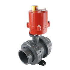 63mm 120V AC VDL 2-way PVC Electrical ball valve