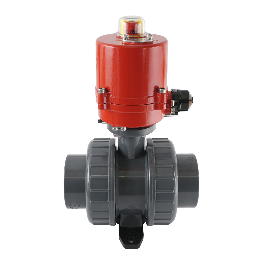 63mm 230V AC VDL 2-way PVC Electrical ball valve