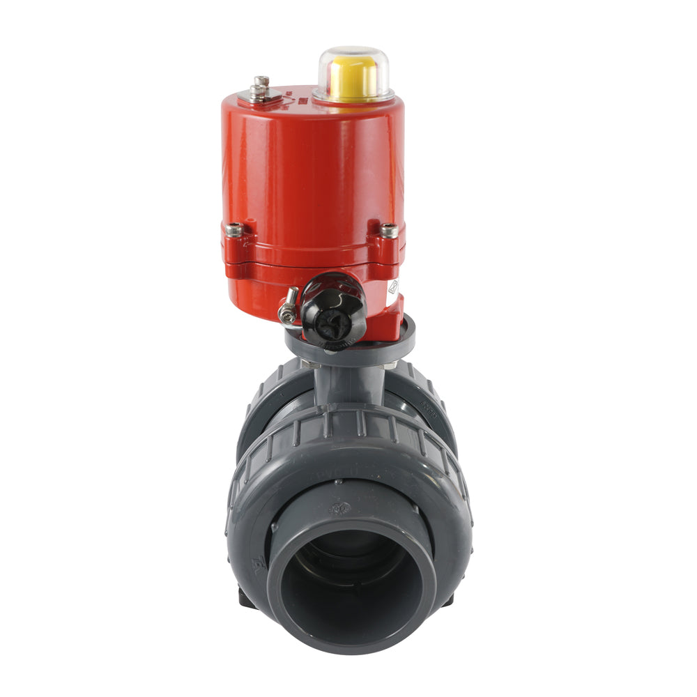 63mm 120V AC VDL 2-way PVC Electrical ball valve