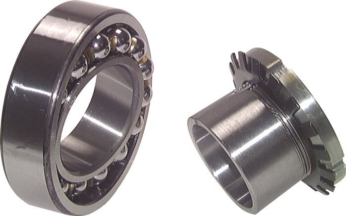 Self-aligning Ball Bearing Tapered Bore 25x62x20mm DIN 630 2RS1